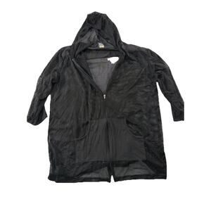 Women’s Black Fish Net Size 1X Jordan Taylor Beach Zip Up Hoodie